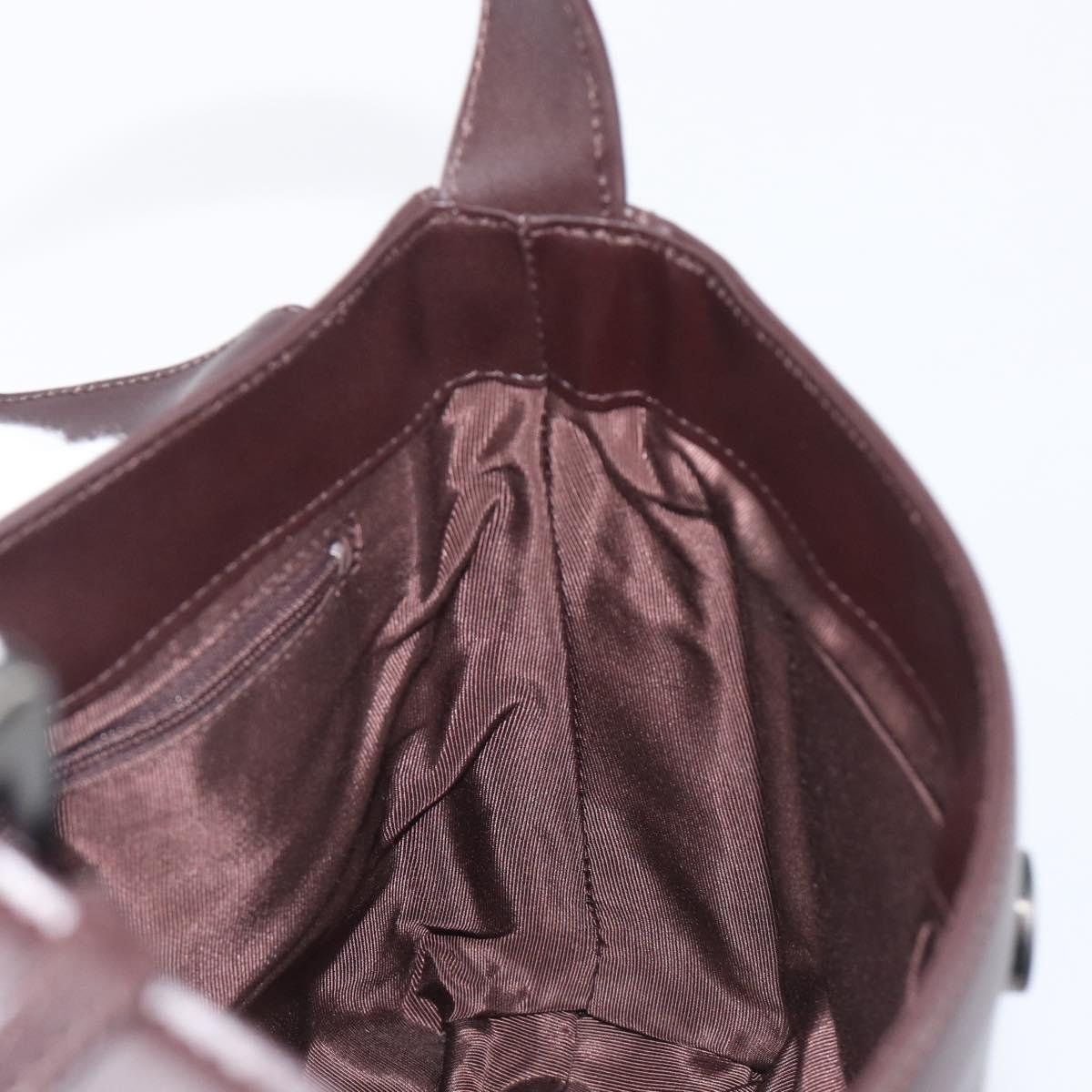 GIVENCHY Shoulder Bag Leather Bordeaux Auth 207419A