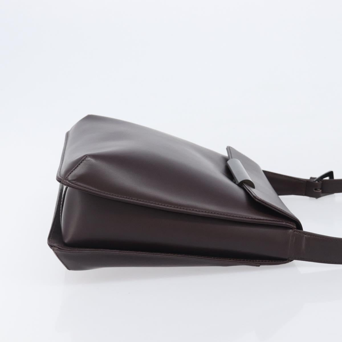 GIVENCHY Shoulder Bag Leather Bordeaux Auth 207419A