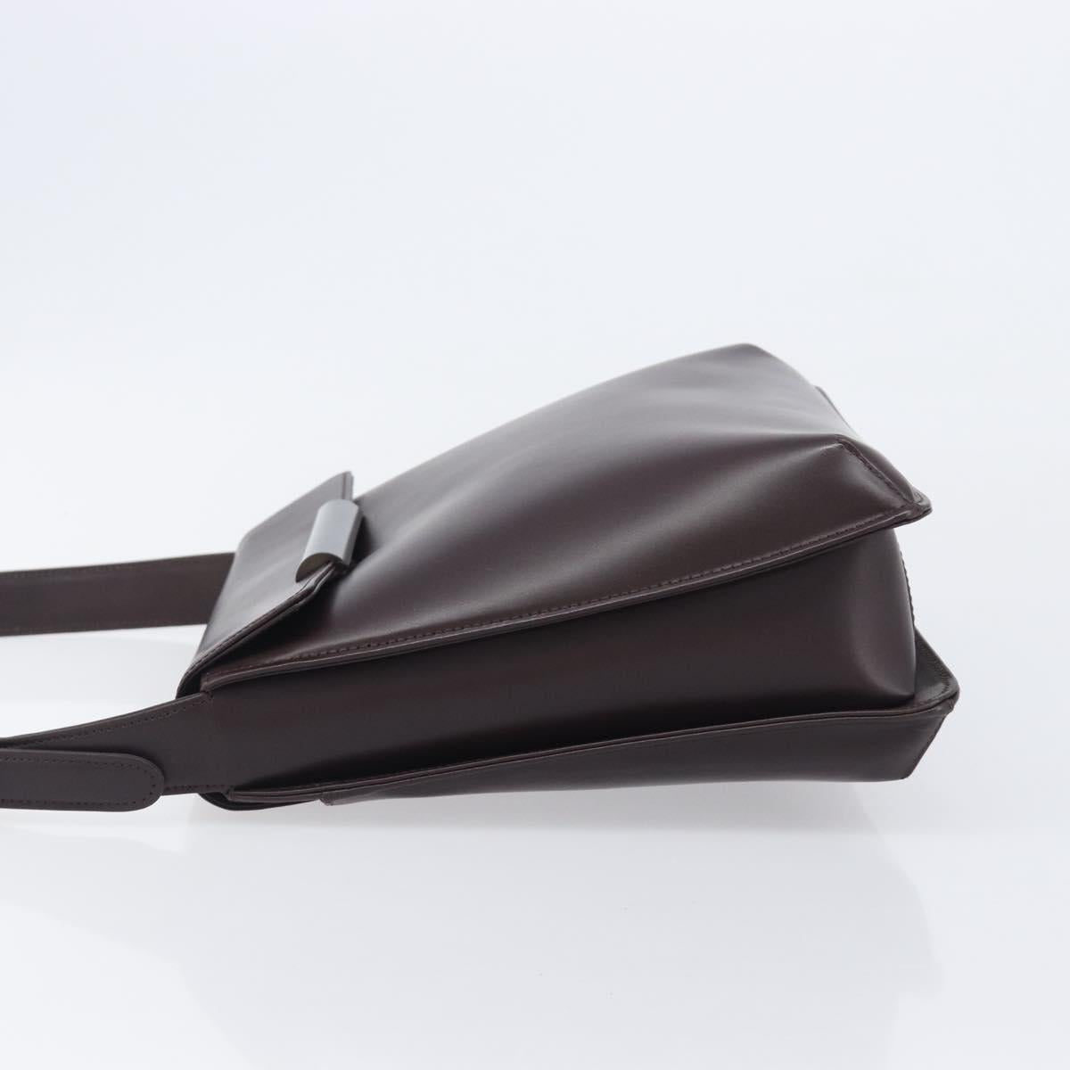 GIVENCHY Shoulder Bag Leather Bordeaux Auth 207419A