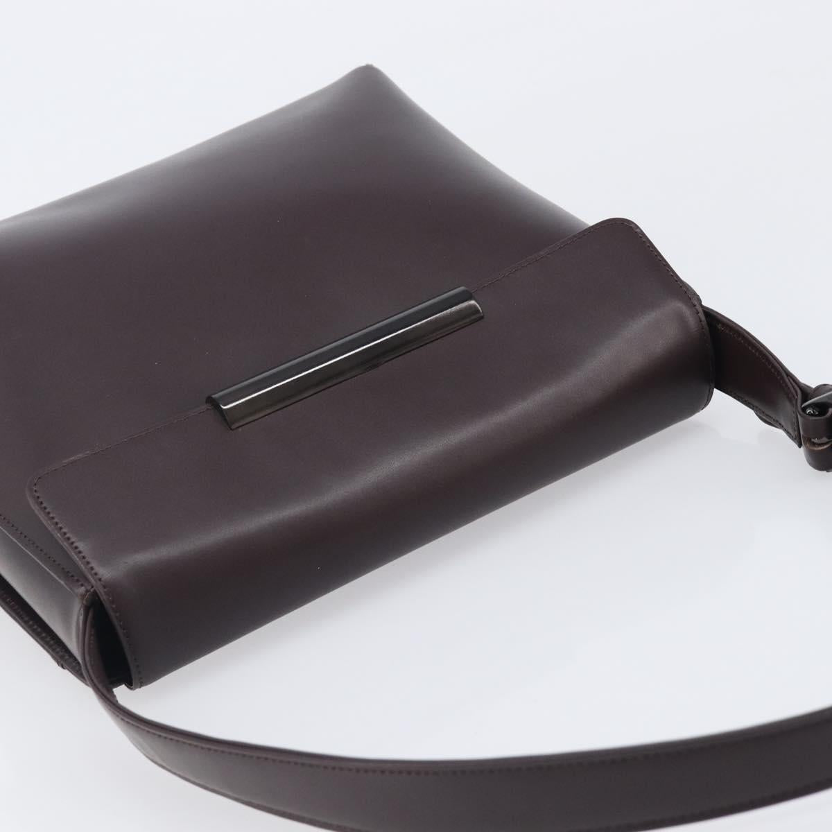 GIVENCHY Shoulder Bag Leather Bordeaux Auth 207419A