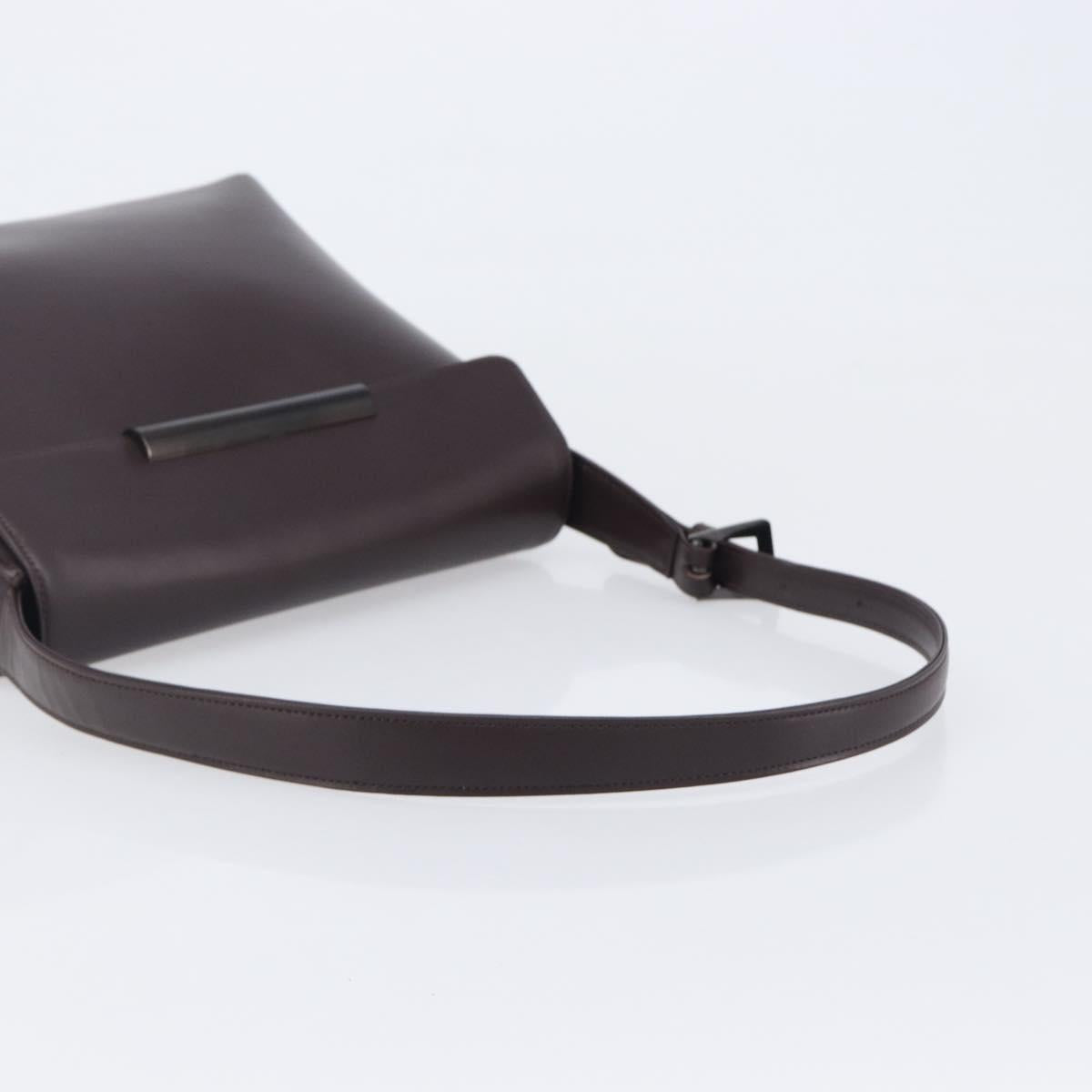 GIVENCHY Shoulder Bag Leather Bordeaux Auth 207419A