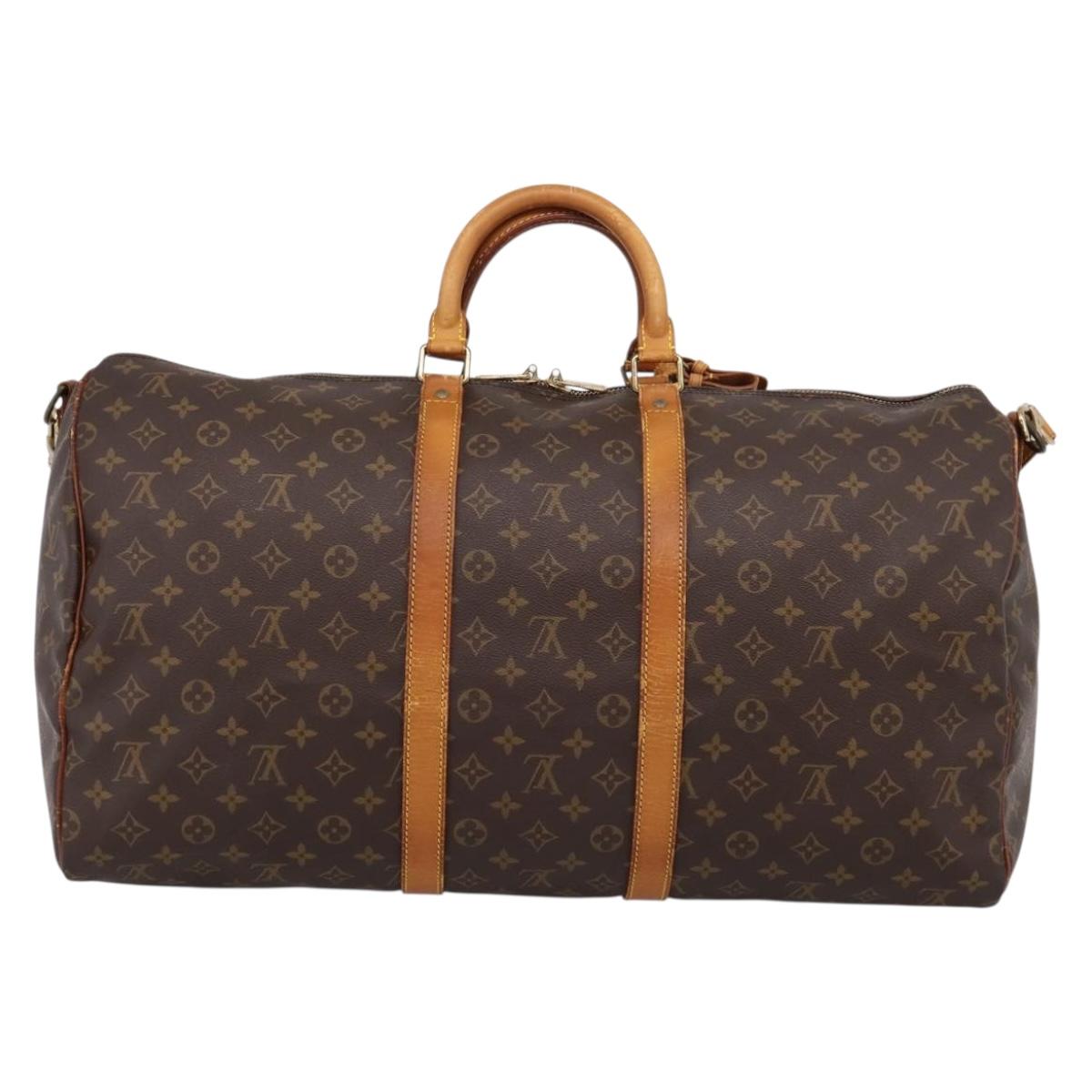 LOUIS VUITTON Monogram Keepall Bandouliere55 Boston Bag M41414 LV Auth 207425