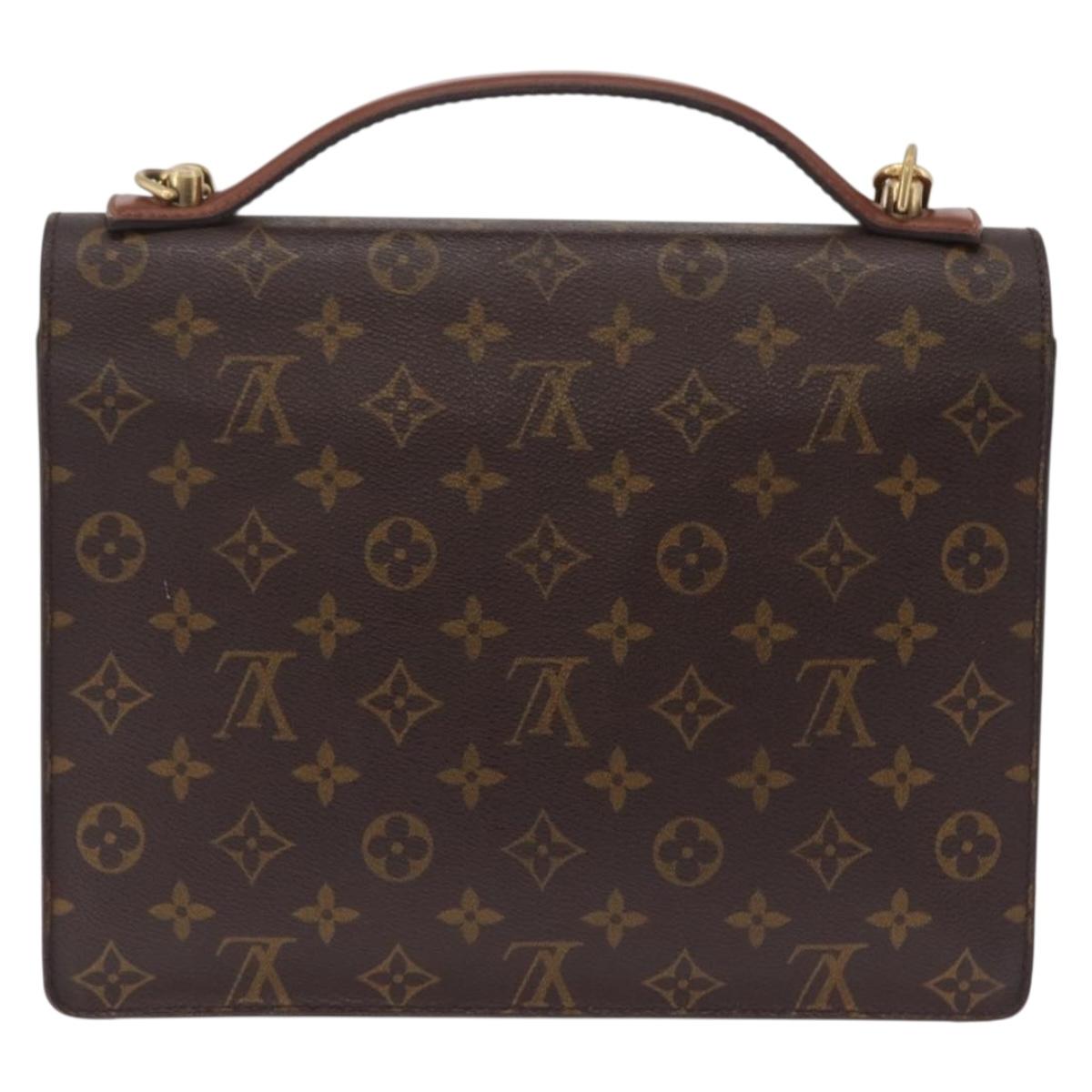 LOUIS VUITTON Monogram Monceau28 Hand Bag M51185 LV Auth 207428