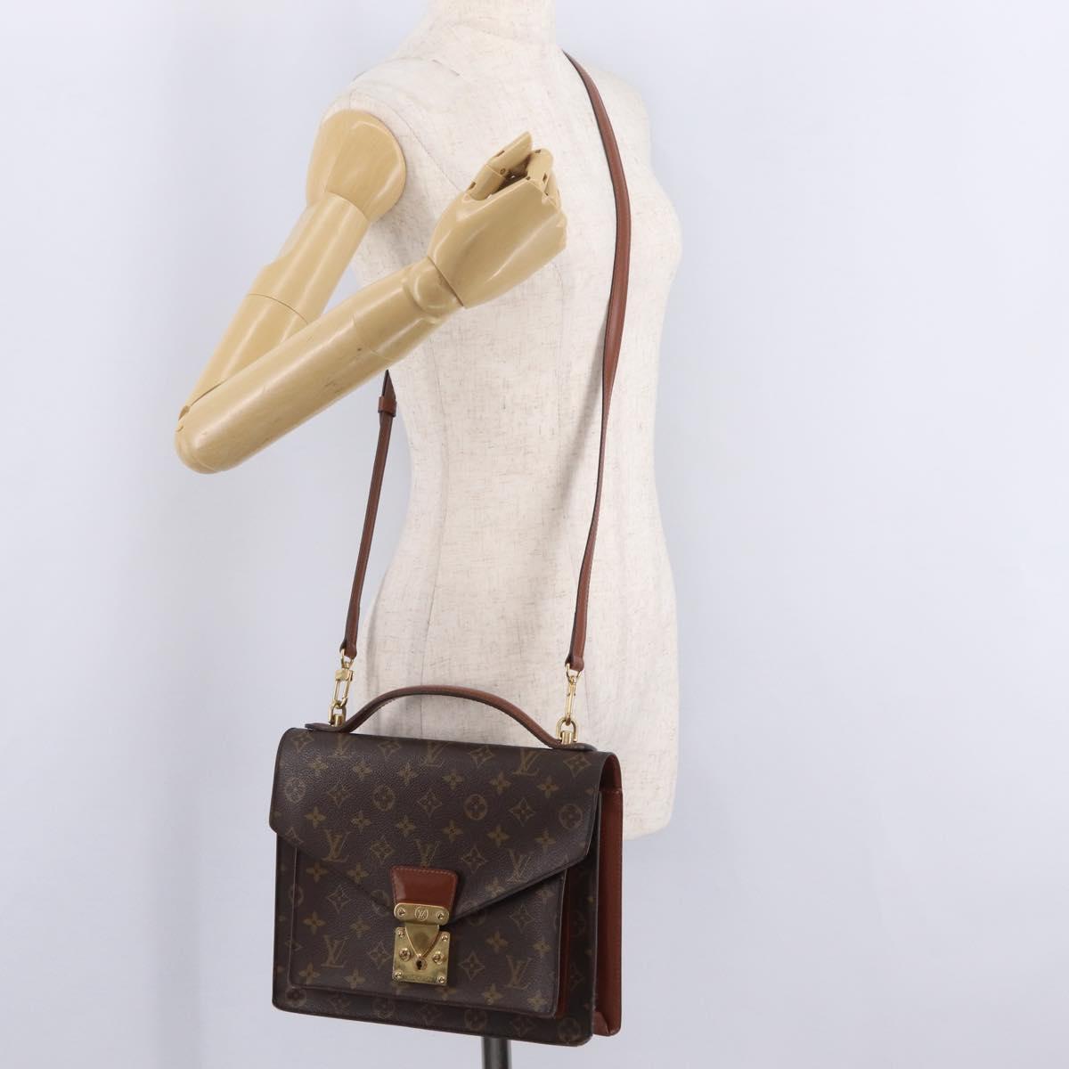 LOUIS VUITTON Monogram Monceau28 Hand Bag M51185 LV Auth 207428