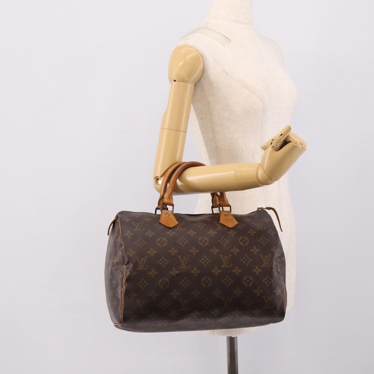 LOUIS VUITTON Monogram Speedy 30 Hand Bag M41526 LV Auth 207430