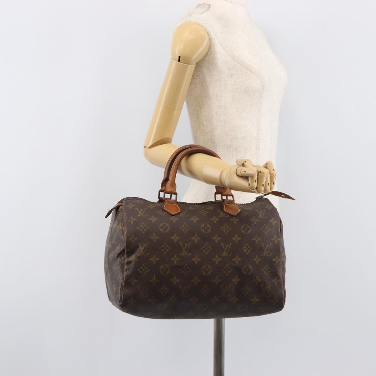LOUIS VUITTON Monogram Speedy 30 Hand Bag M41526 LV Auth 207433