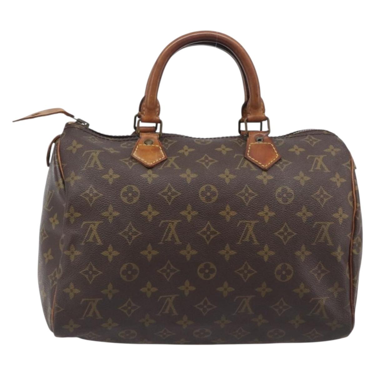 LOUIS VUITTON Monogram Speedy 30 Hand Bag M41526 LV Auth 207433