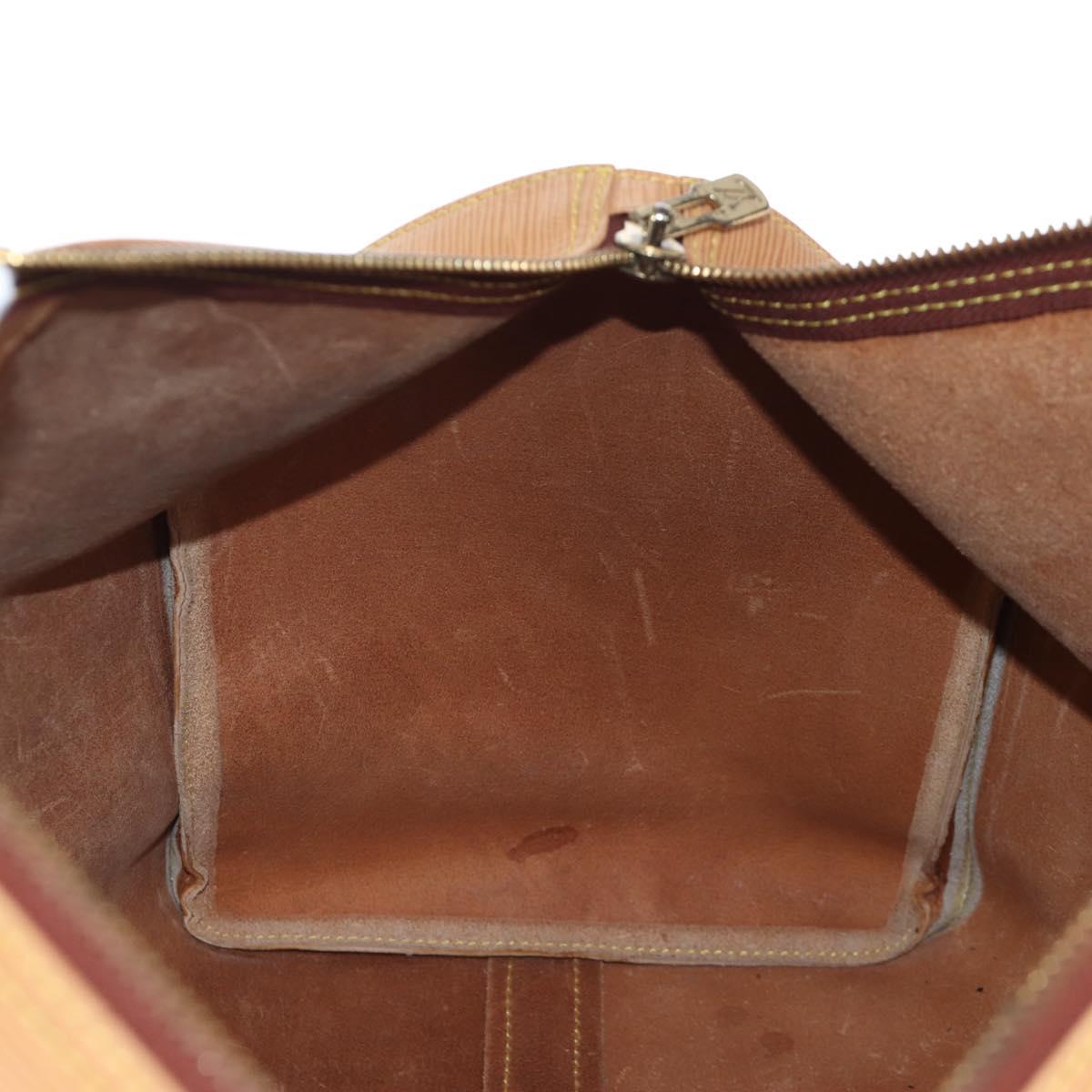LOUIS VUITTON Epi Keepall 45 Bag Brown Zipangu Gold M42978 LV Auth 207437V