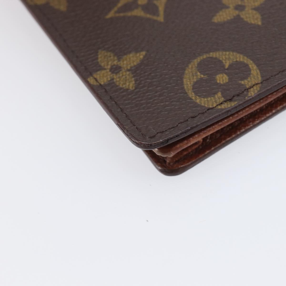 LOUIS VUITTON Monogram Porte Valeurs Cartes Credit Wallet M61823 LV Auth 207440