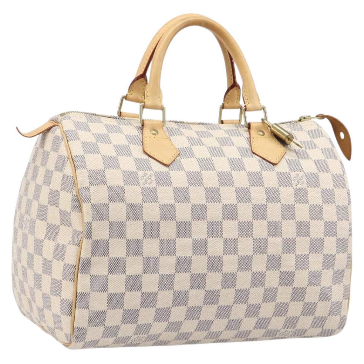 LOUIS VUITTON Damier Azur Speedy 30 Hand Bag N41533 LV Auth 207452V