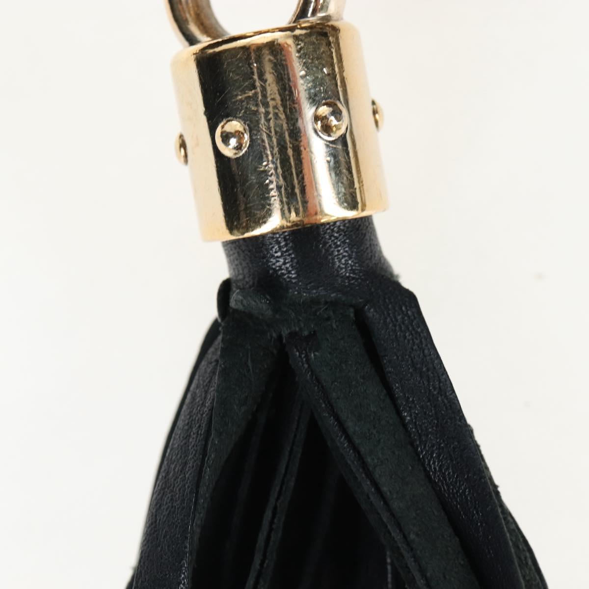 GUCCI Soho Shoulder Bag Leather Black Gold 295175 Auth 207456V