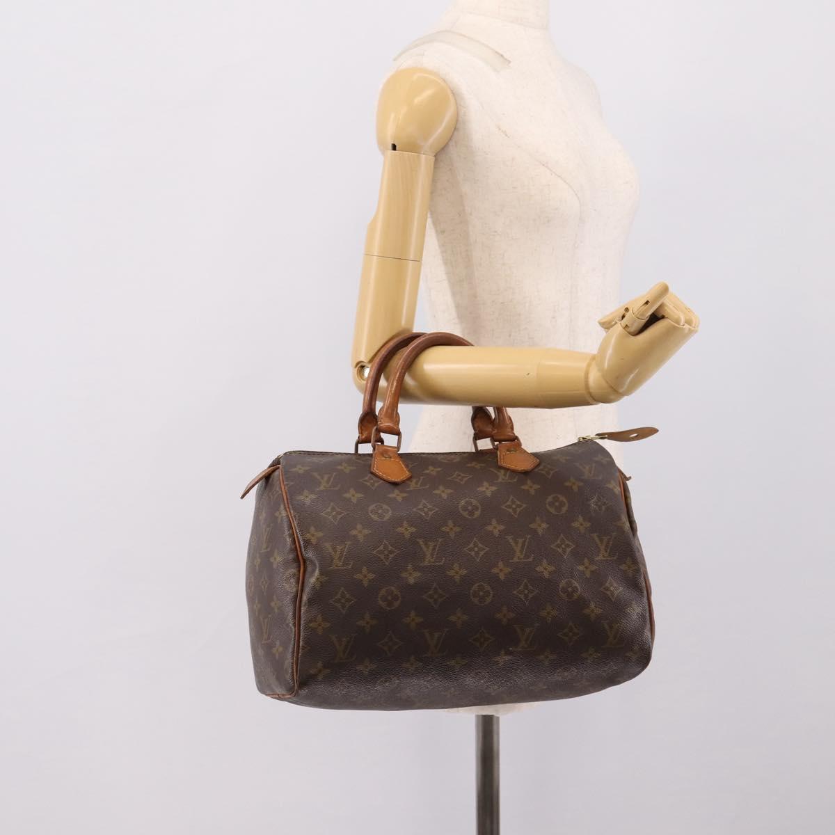 LOUIS VUITTON Monogram Speedy 30 Hand Bag M41526 LV Auth 207472
