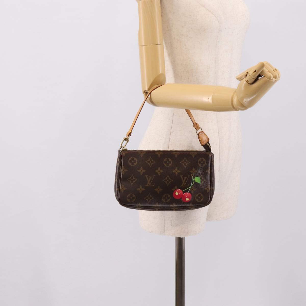 LOUIS VUITTON Monogram Cherry Pochette Accessoires Pouch M95008 Auth 207476SAV