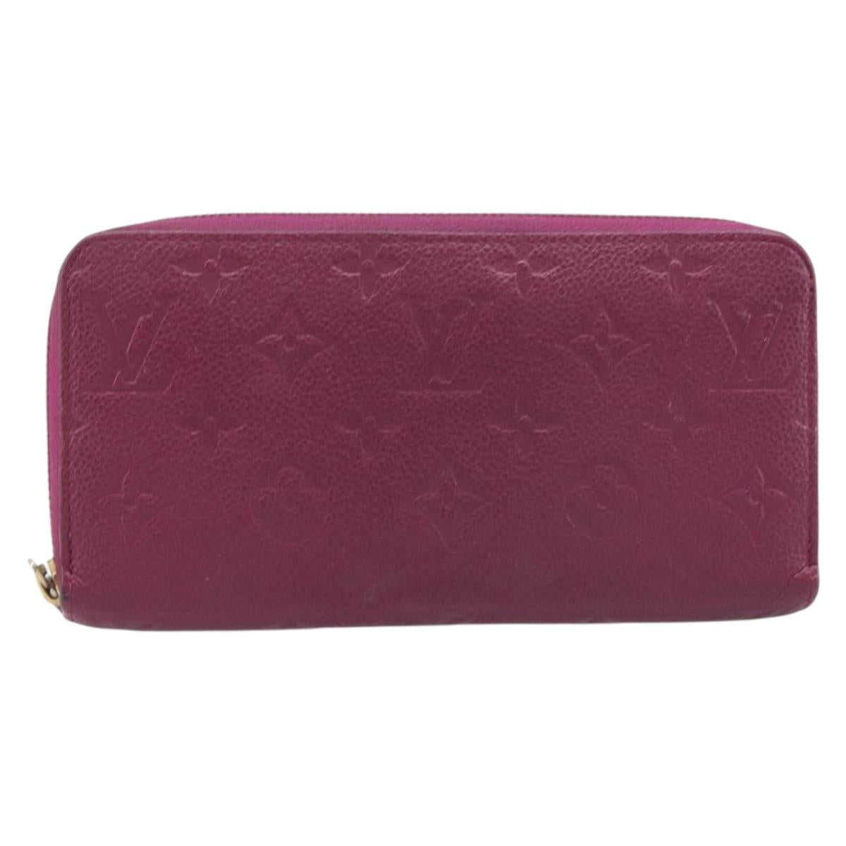 LOUIS VUITTON Monogram Empreinte Zippy Wallet Long Wallet amethyst M60569 LV Auth 207481A