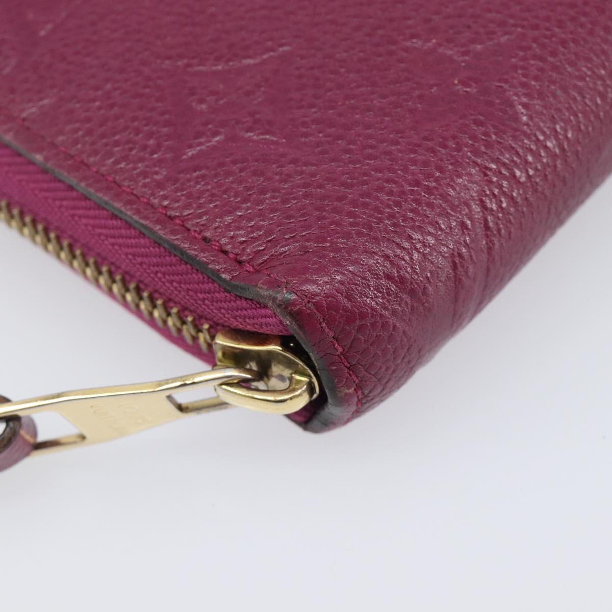 LOUIS VUITTON Monogram Empreinte Zippy Wallet Long Wallet amethyst M60569 LV Auth 207481A