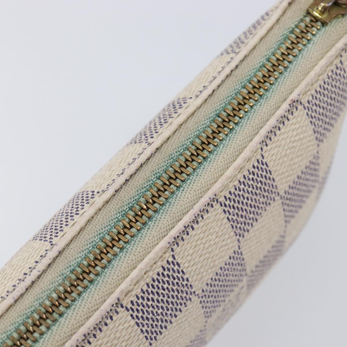 LOUIS VUITTON Damier Azur Mini Pochette Accessoires Pouch N63005 LV Auth 207484