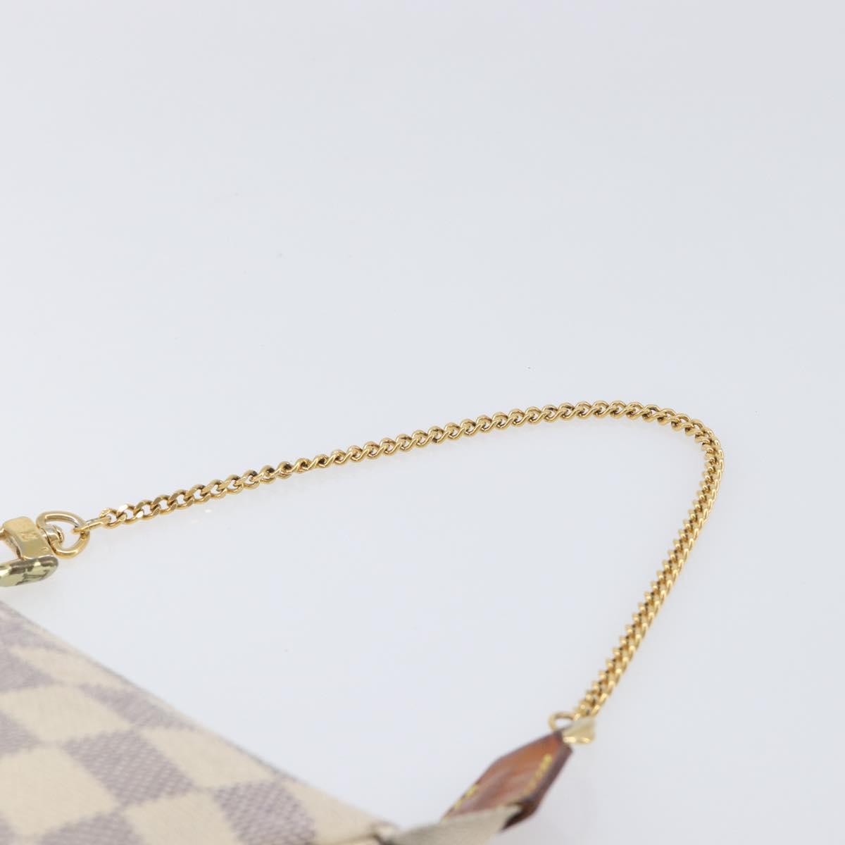 LOUIS VUITTON Damier Azur Mini Pochette Accessoires Pouch N63005 LV Auth 207484