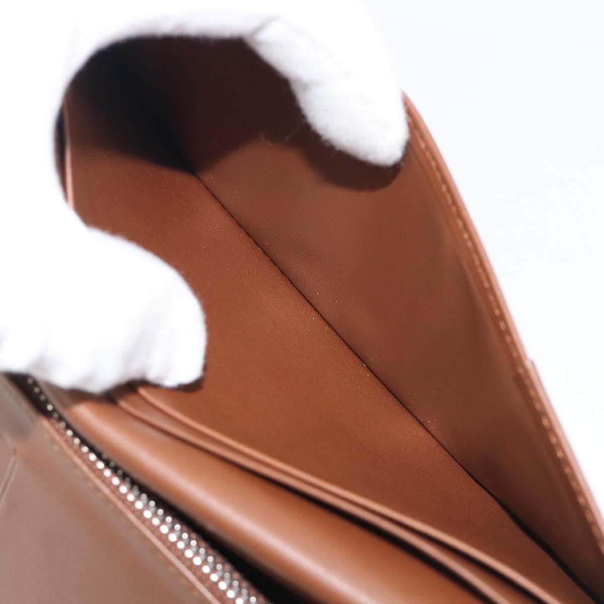 LOUIS VUITTON Portefeuille Braza Long Wallet Calf Skin Brown M61693 Auth 207485V
