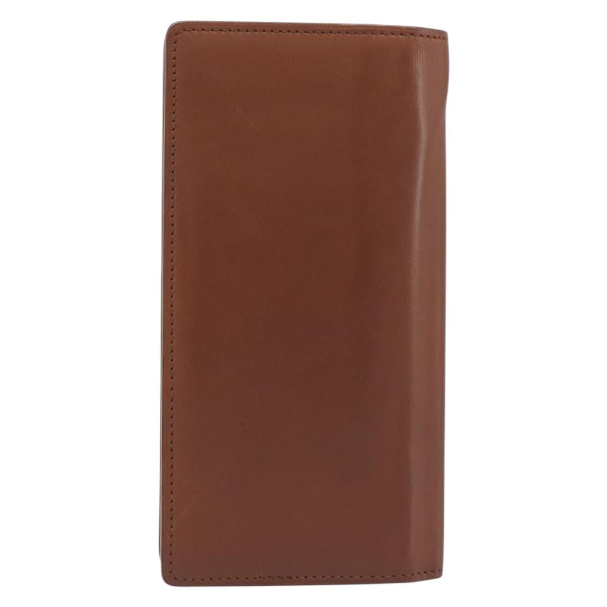 LOUIS VUITTON Portefeuille Braza Long Wallet Calf Skin Brown M61693 Auth 207485V