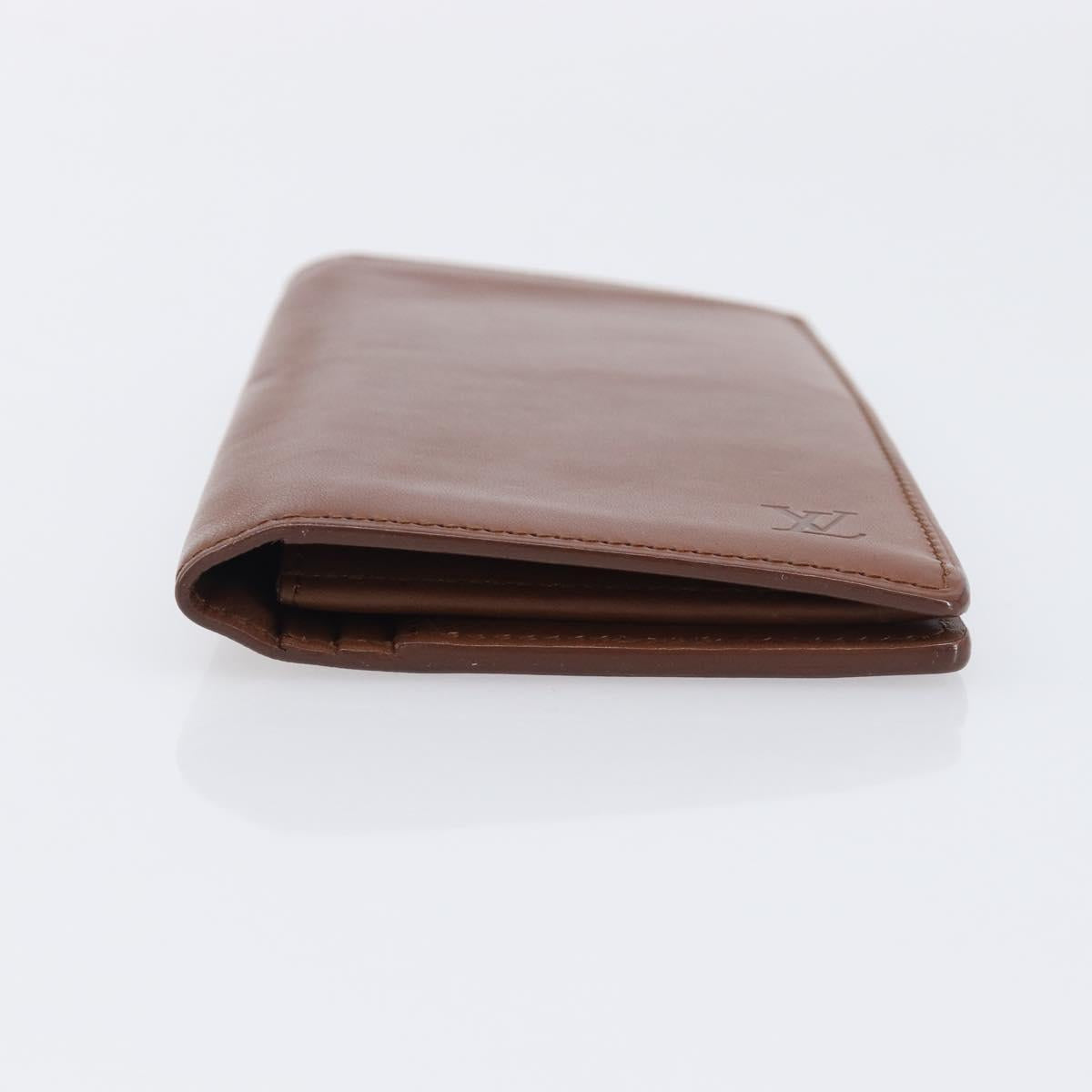 LOUIS VUITTON Portefeuille Braza Long Wallet Calf Skin Brown M61693 Auth 207485V