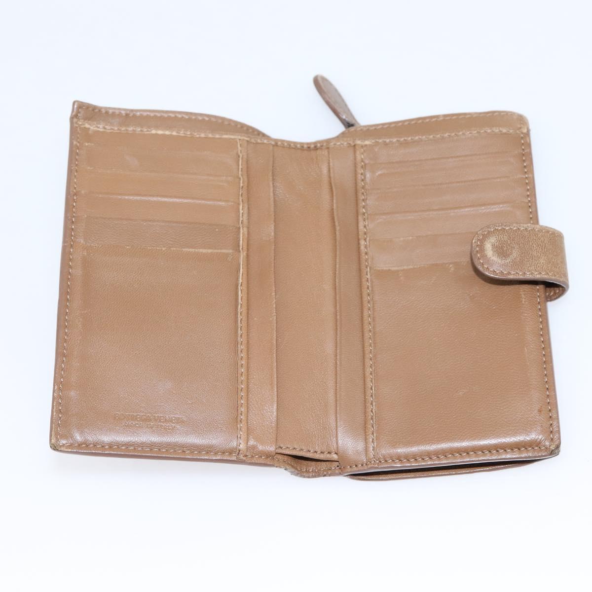 Bottega Veneta INTRECCIATO Long Wallet Leather Brown Auth 207497