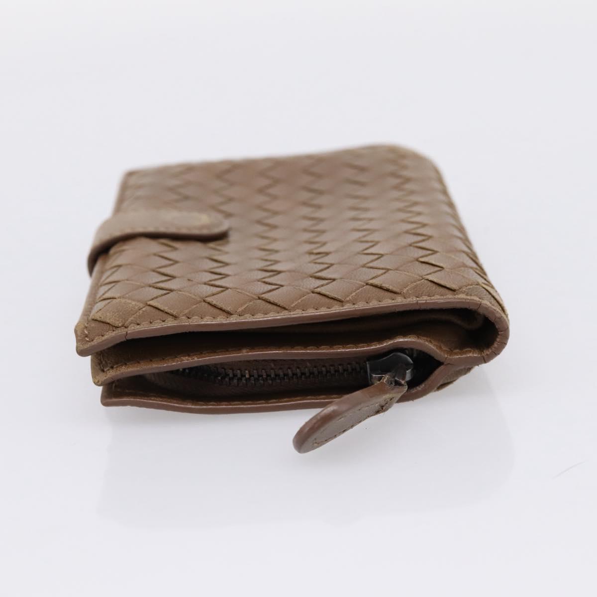 Bottega Veneta INTRECCIATO Long Wallet Leather Brown Auth 207497
