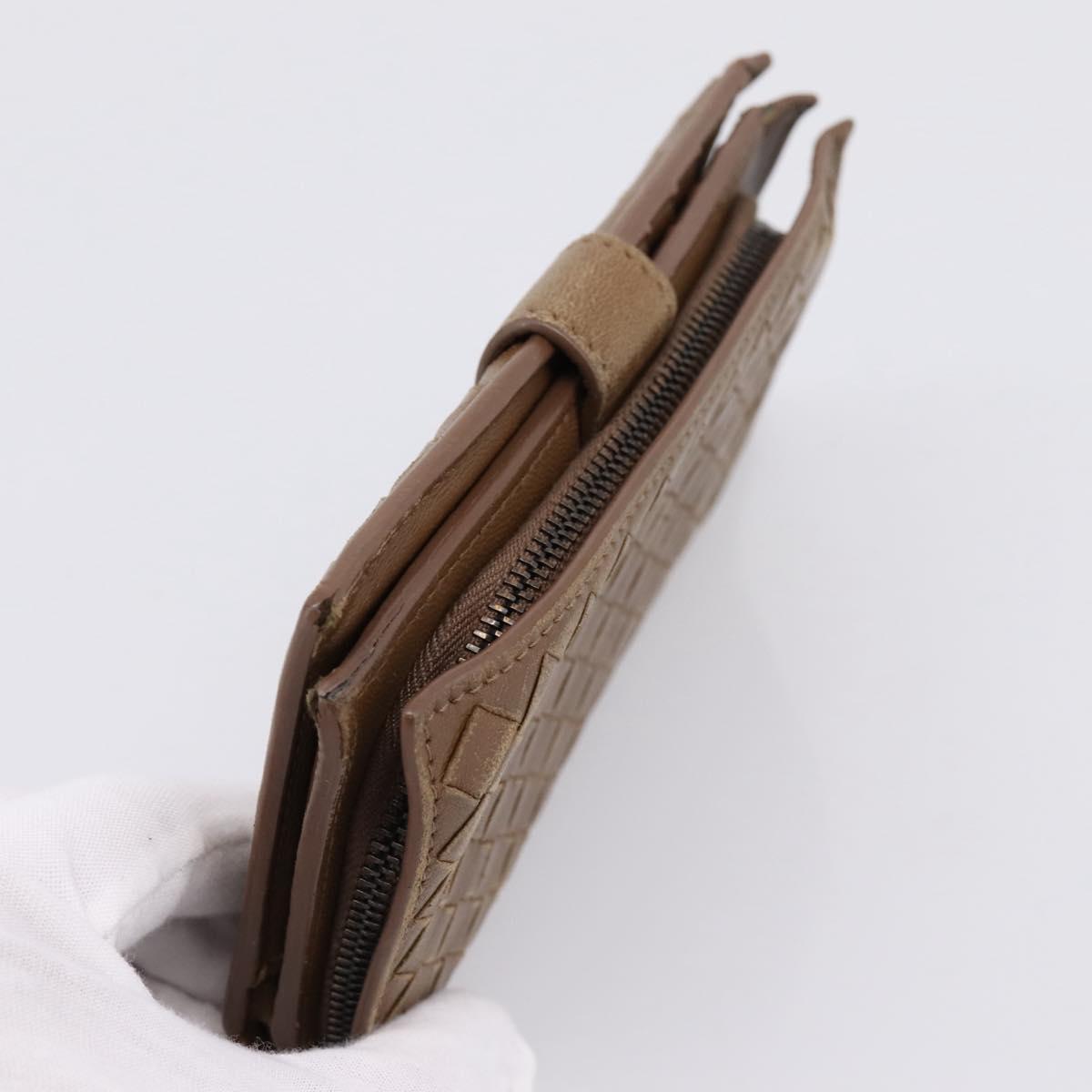 Bottega Veneta INTRECCIATO Long Wallet Leather Brown Auth 207497