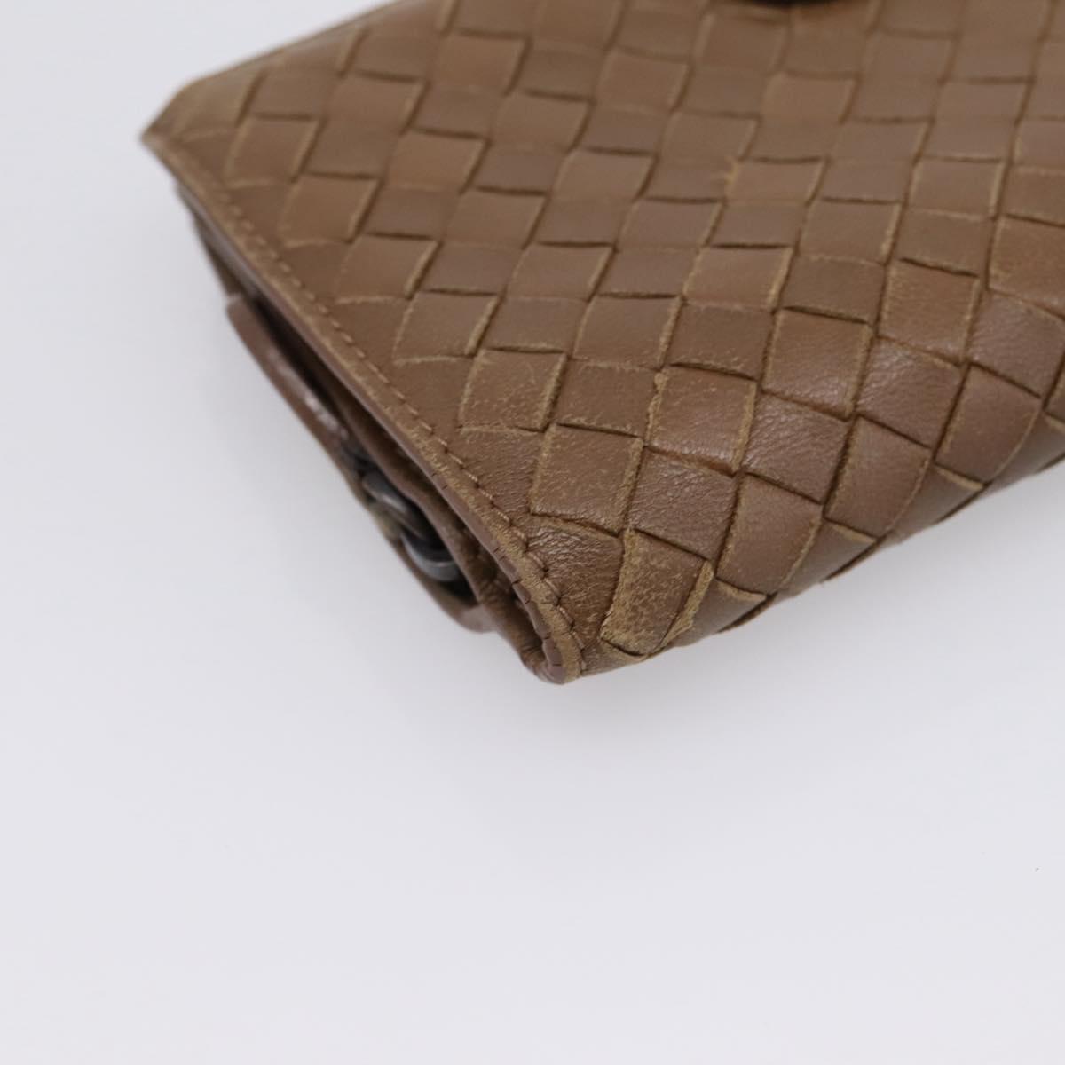 Bottega Veneta INTRECCIATO Long Wallet Leather Brown Auth 207497
