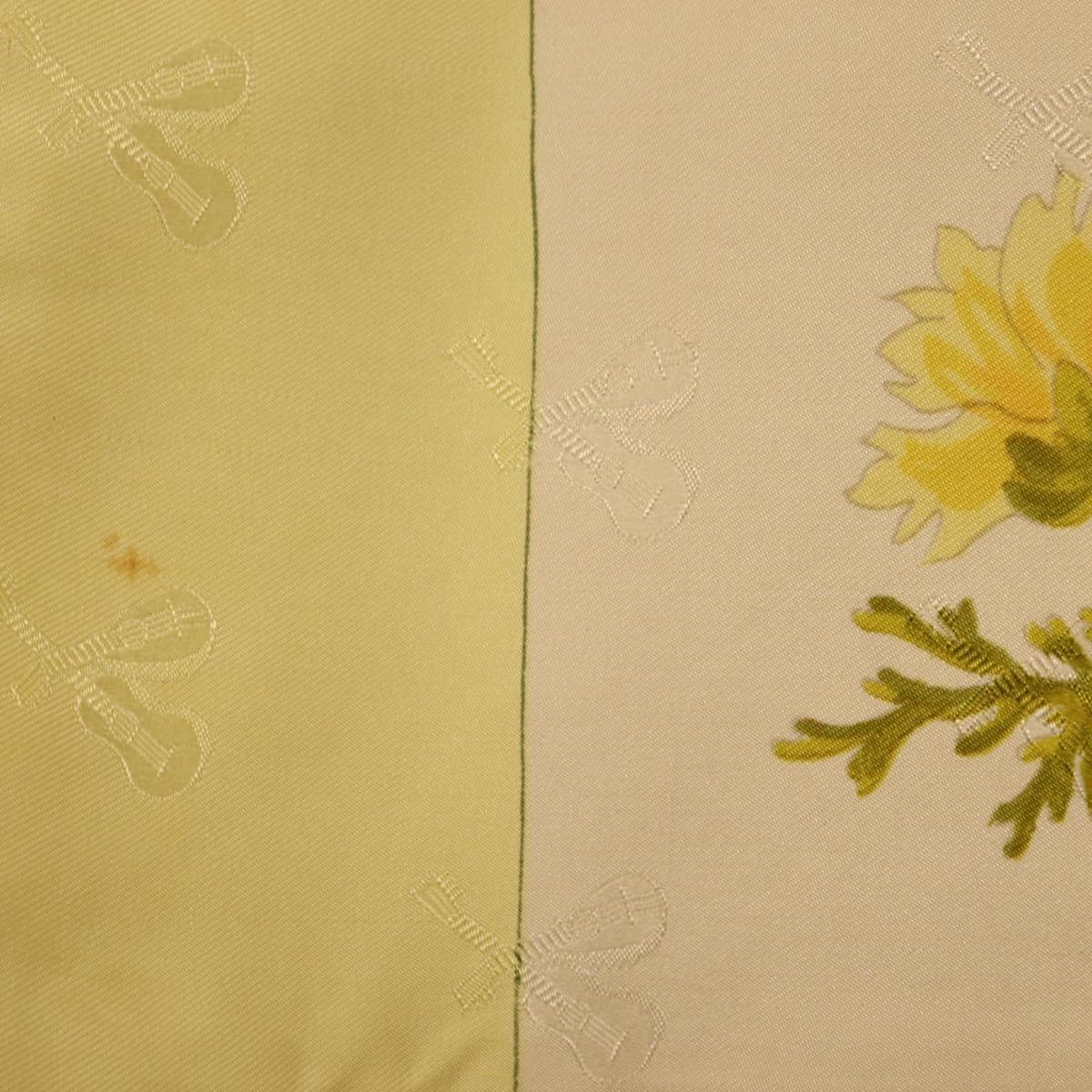 HERMES Carre 90 Scarf ""ROMANTIQUE Foulard Soie Vert Rose blanc"" Auth 207505