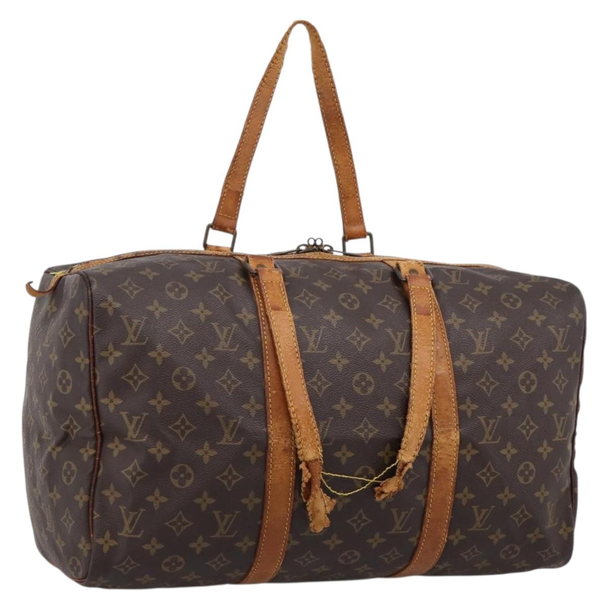 LOUIS VUITTON Monogram Sac Souple 45 Boston Bag M41624 LV Auth 207522