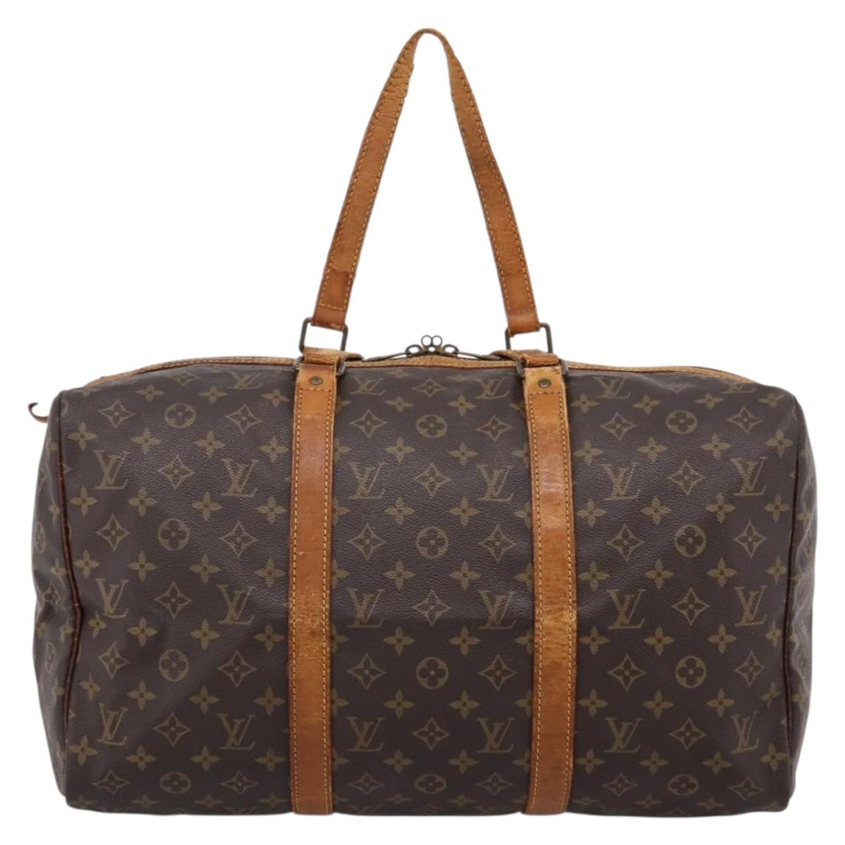 LOUIS VUITTON Monogram Sac Souple 45 Boston Bag M41624 LV Auth 207522