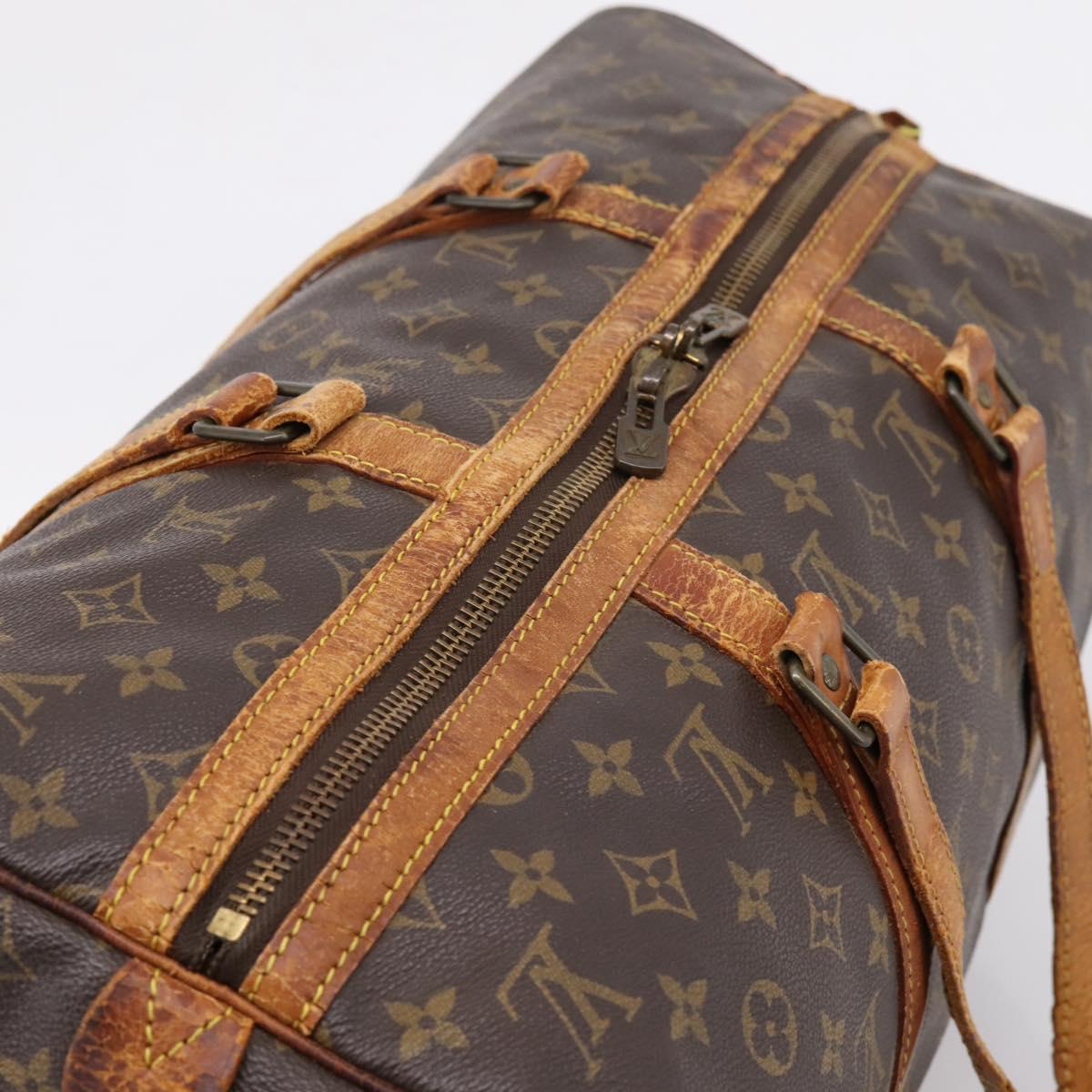 LOUIS VUITTON Monogram Sac Souple 45 Boston Bag M41624 LV Auth 207522