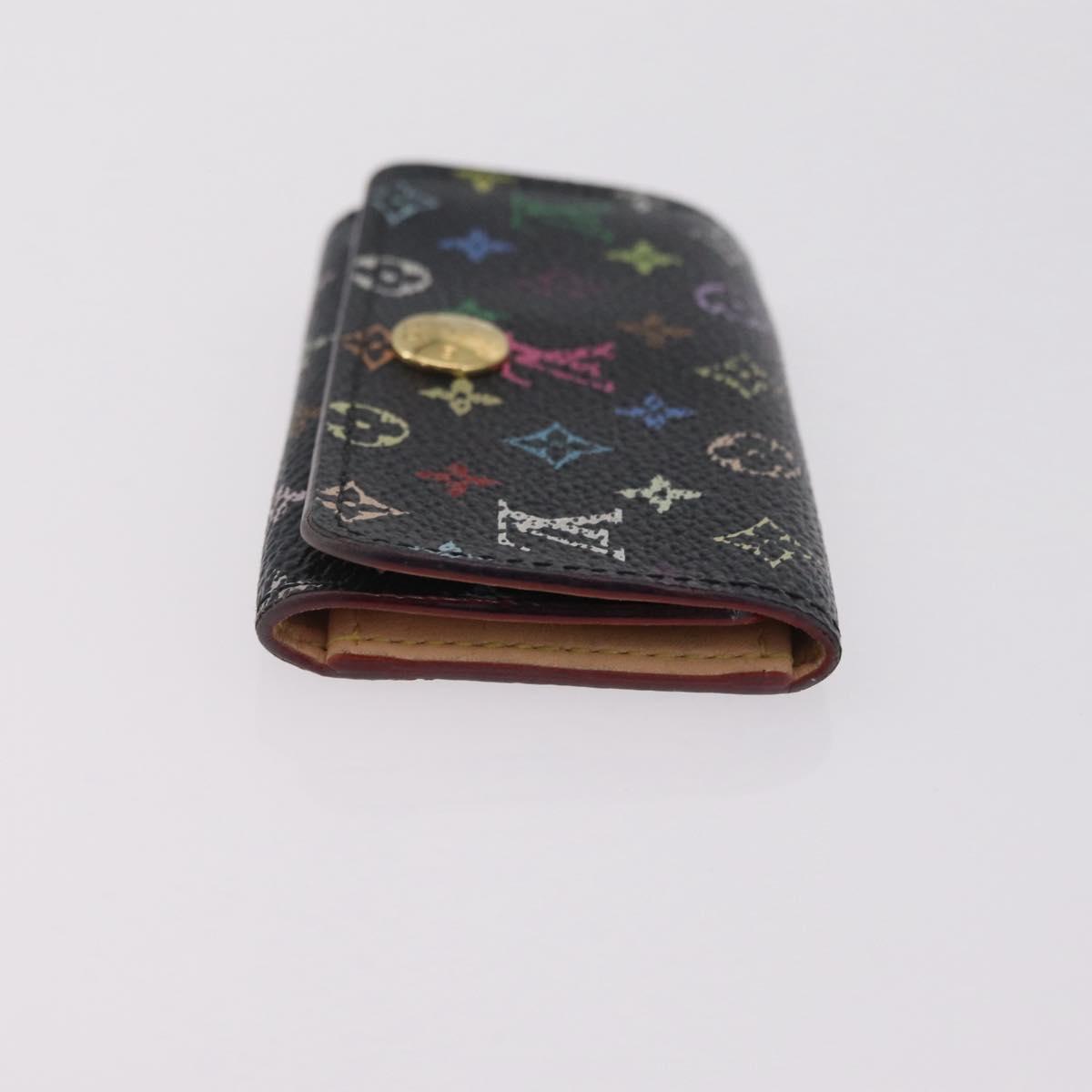 LOUIS VUITTON Monogram Multicolor Wallet 2 Set Black LV Auth 207527