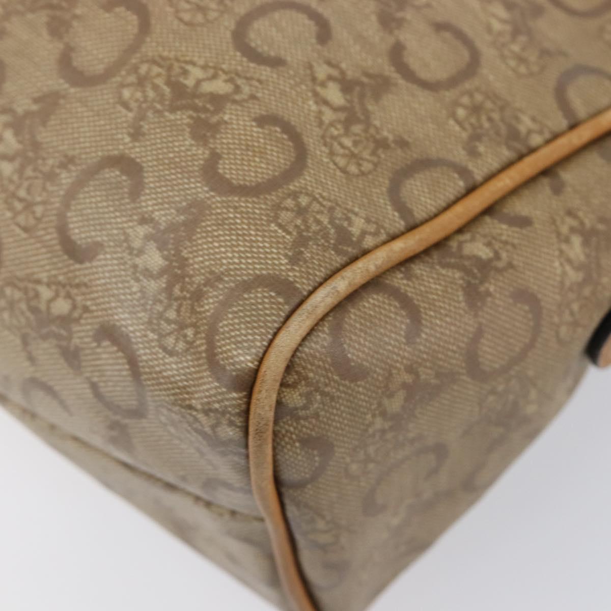 CELINE Macadam Canvas C Sulky Bag PVC Leather Suede 2 Set Beige Navy Auth 207528
