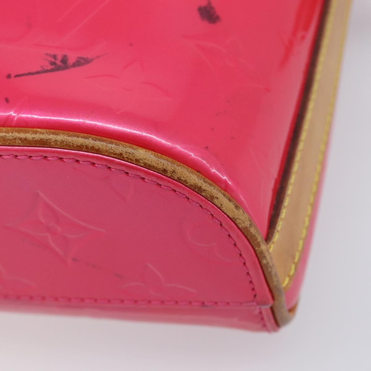 LOUIS VUITTON Vernis Sullivan Vertical Bag Fuchsia Pink M91259 LV Auth 207529