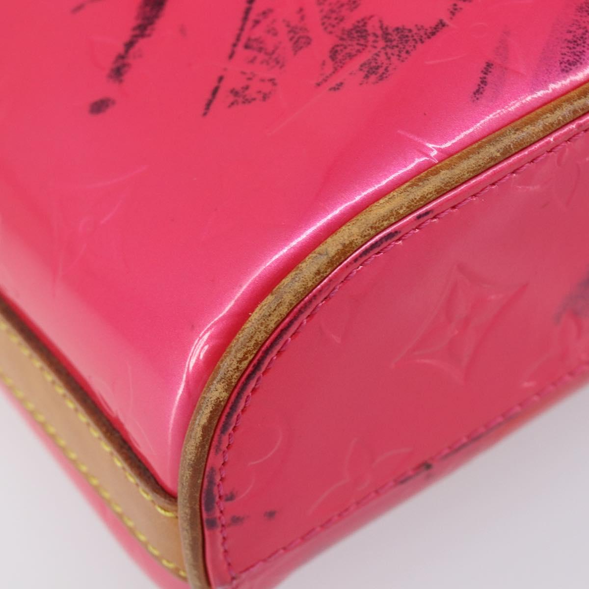 LOUIS VUITTON Vernis Sullivan Vertical Bag Fuchsia Pink M91259 LV Auth 207529