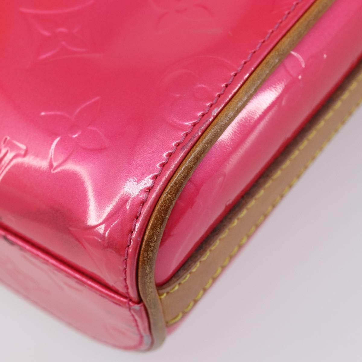 LOUIS VUITTON Vernis Sullivan Vertical Bag Fuchsia Pink M91259 LV Auth 207529