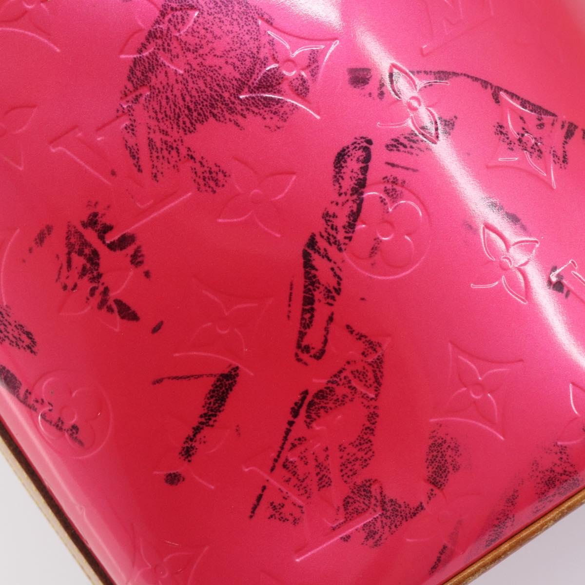 LOUIS VUITTON Vernis Sullivan Vertical Bag Fuchsia Pink M91259 LV Auth 207529