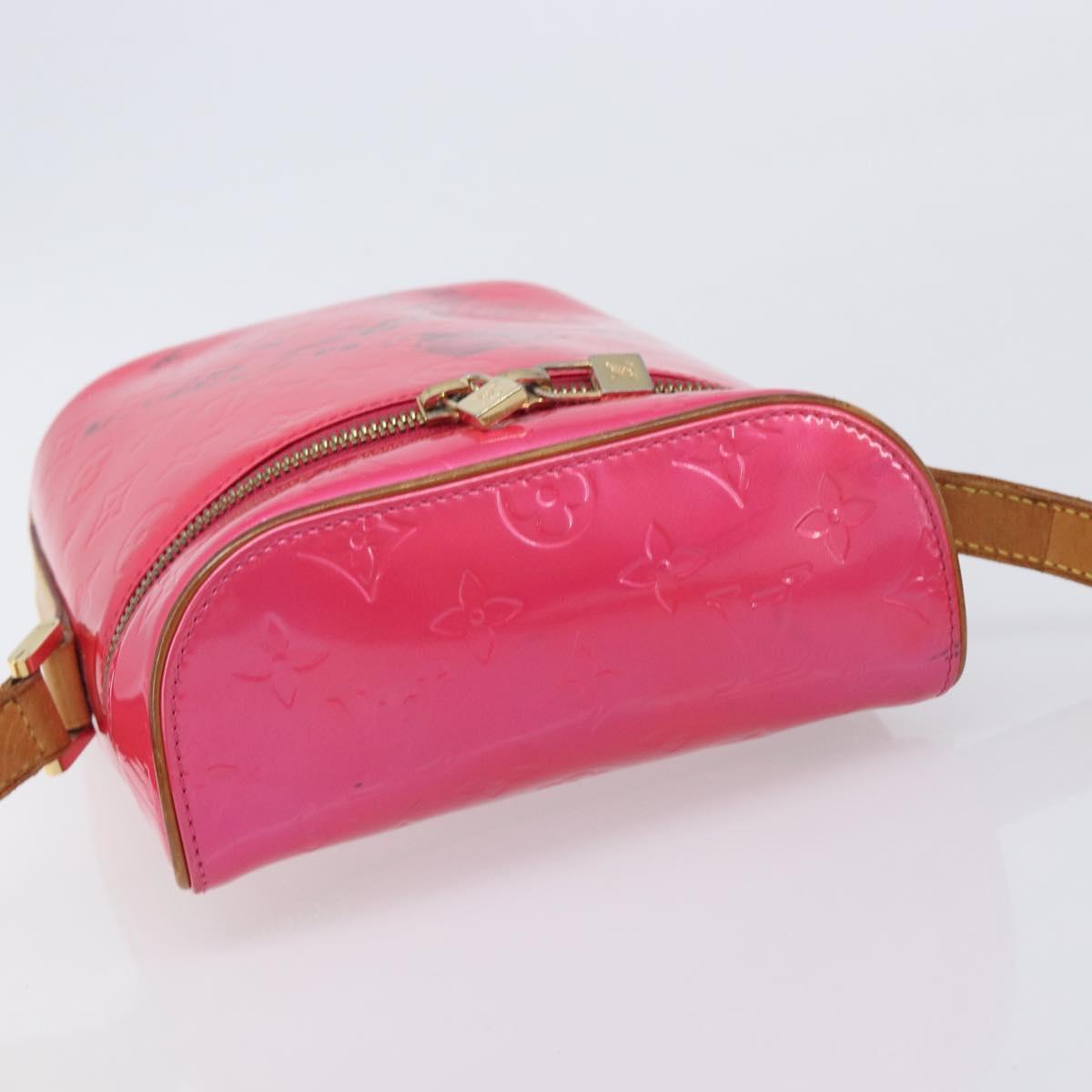 LOUIS VUITTON Vernis Sullivan Vertical Bag Fuchsia Pink M91259 LV Auth 207529