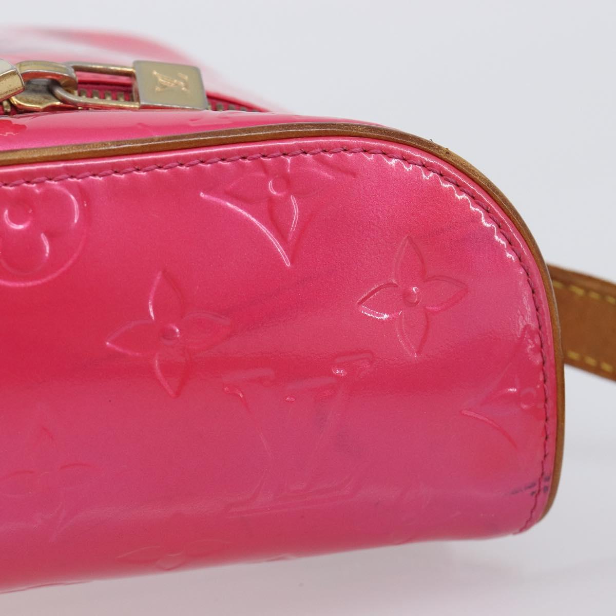 LOUIS VUITTON Vernis Sullivan Vertical Bag Fuchsia Pink M91259 LV Auth 207529