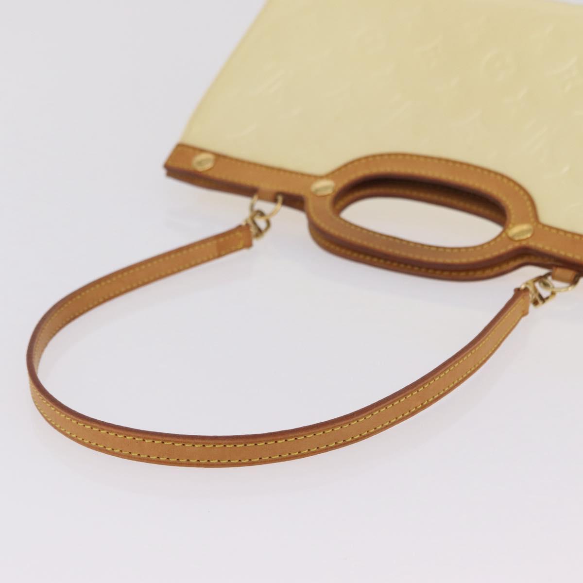 LOUIS VUITTON Monogram Vernis Roxbury Drive Hand Bag Perle M91374 Auth 207535A