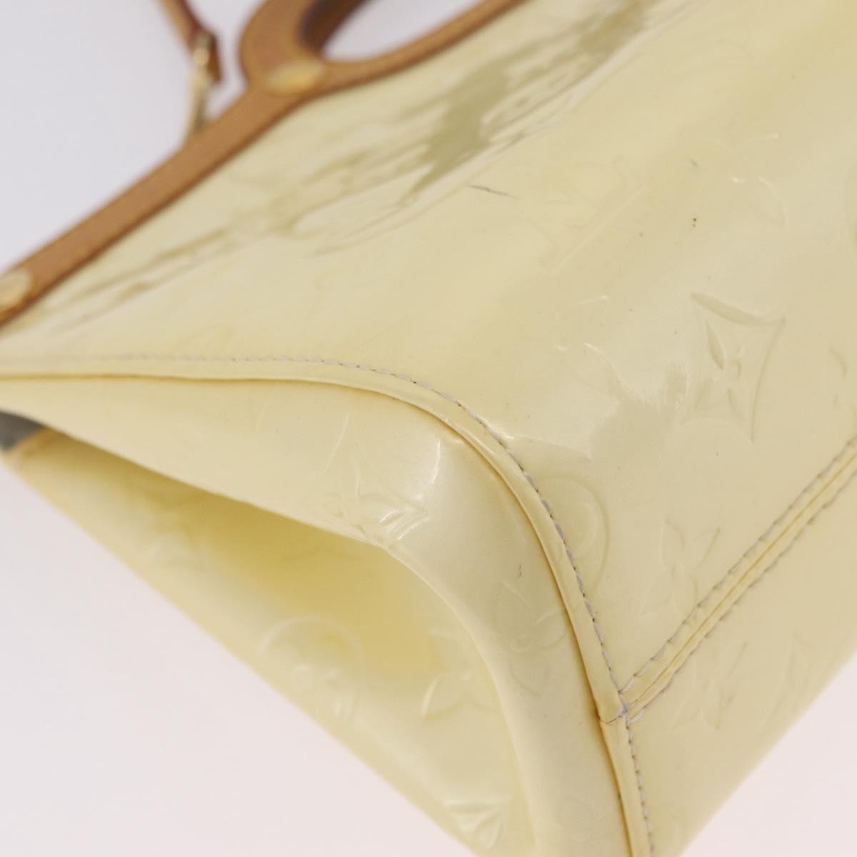 LOUIS VUITTON Monogram Vernis Roxbury Drive Hand Bag Perle M91374 Auth 207535A
