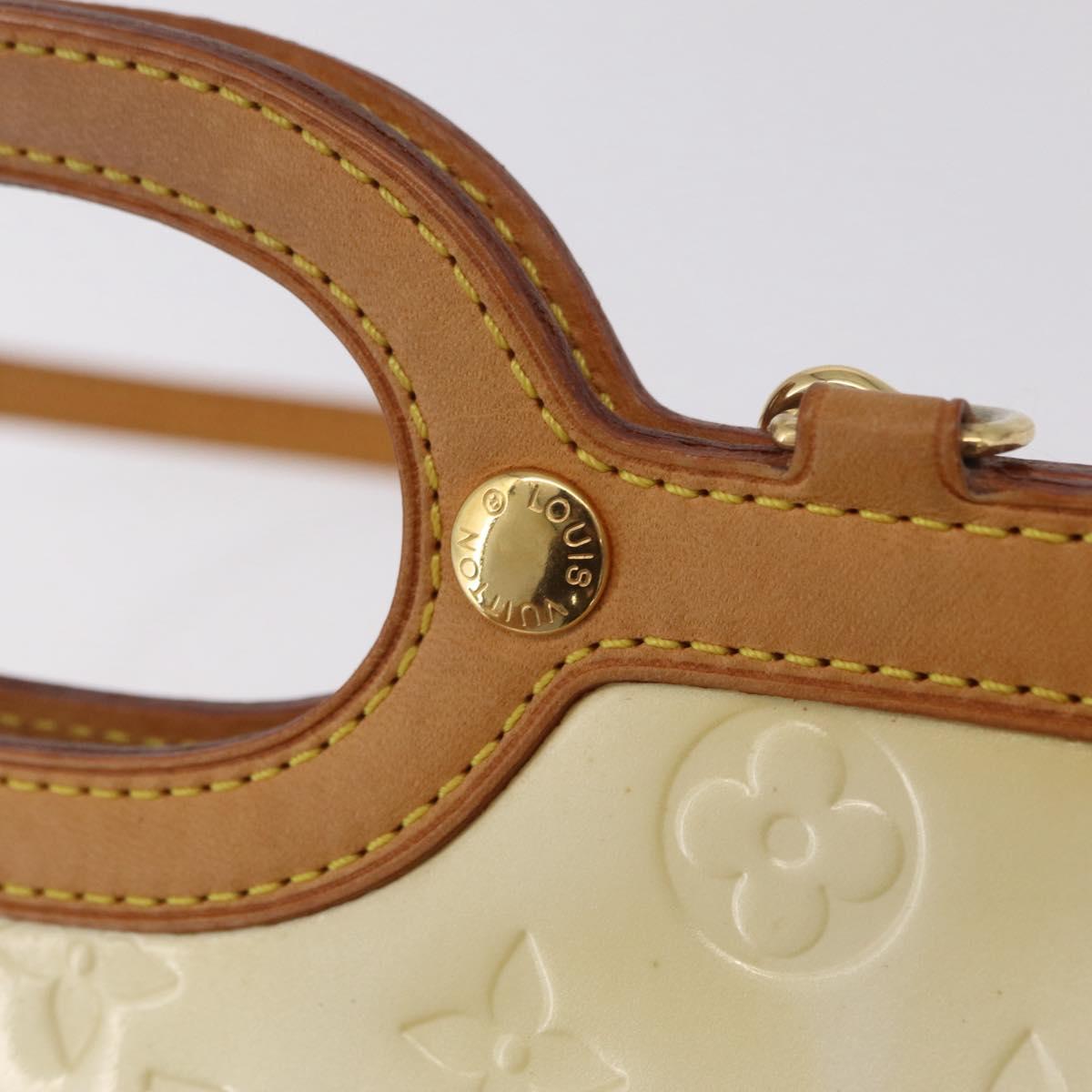 LOUIS VUITTON Monogram Vernis Roxbury Drive Hand Bag Perle M91374 Auth 207535A