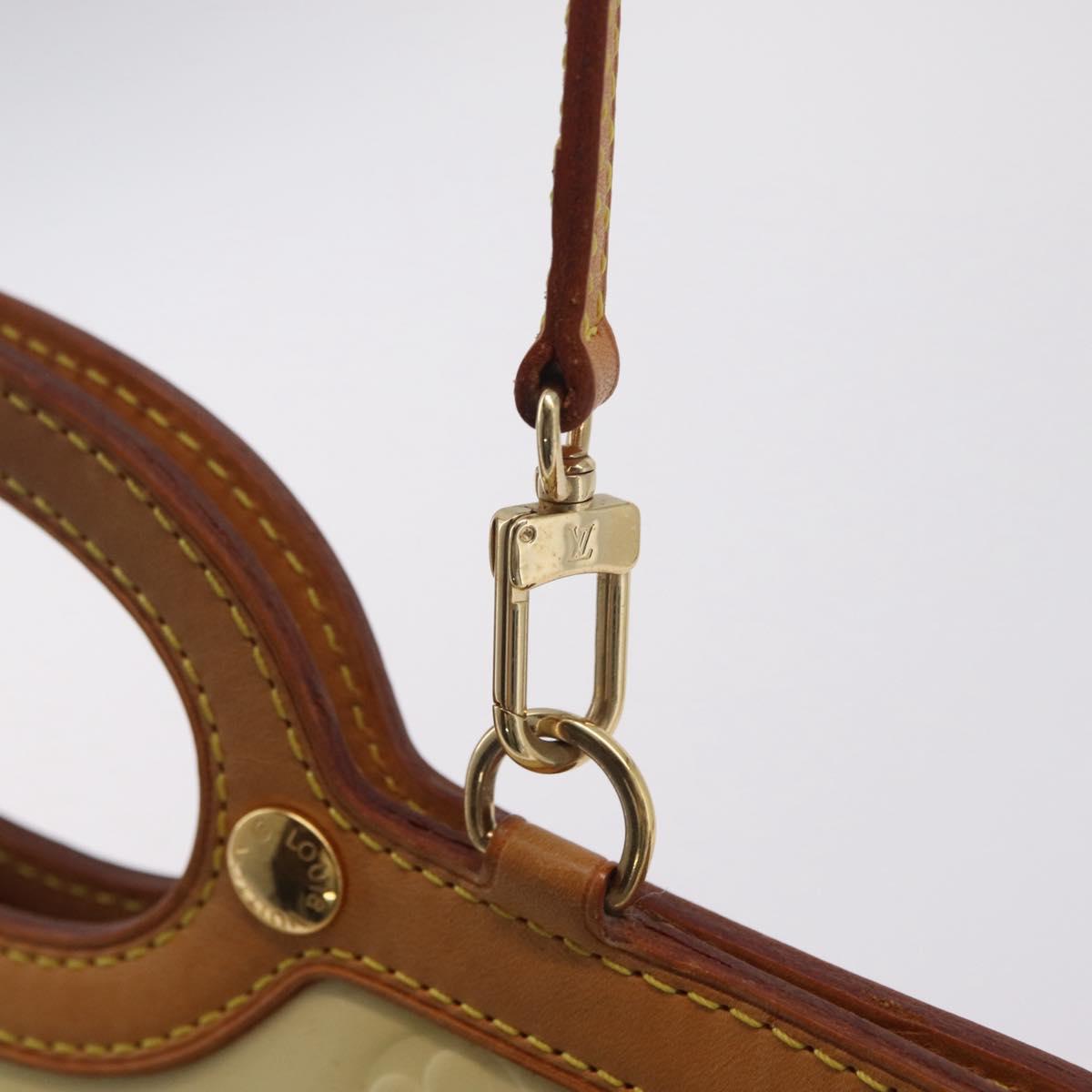 LOUIS VUITTON Monogram Vernis Roxbury Drive Hand Bag Perle M91374 Auth 207535A