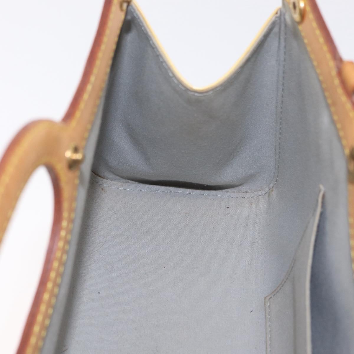LOUIS VUITTON Monogram Vernis Roxbury Drive Hand Bag Perle M91374 Auth 207535A