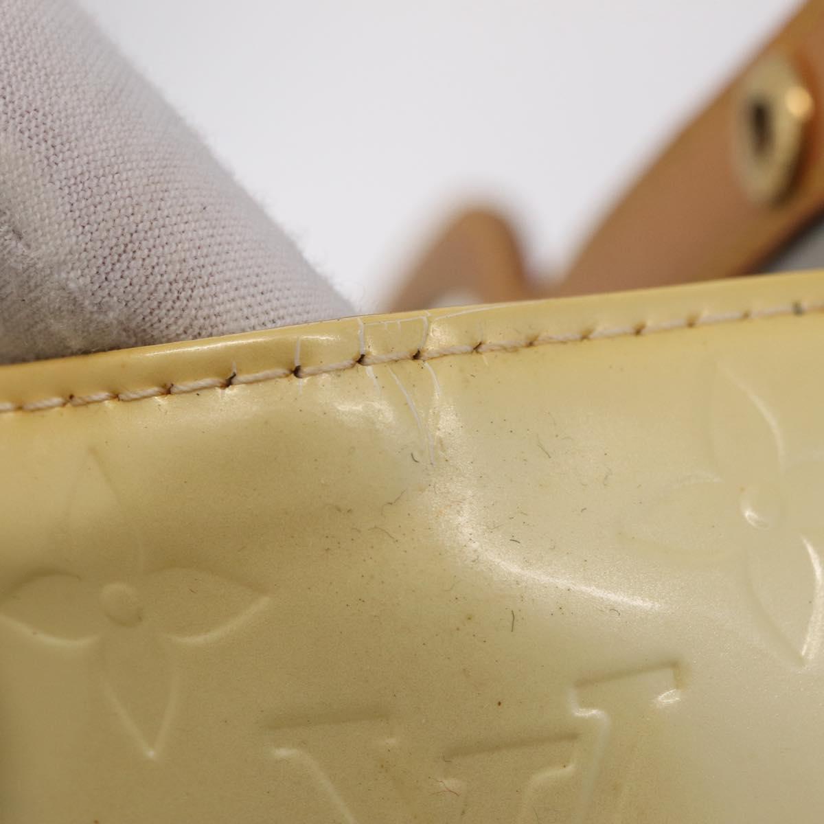 LOUIS VUITTON Monogram Vernis Roxbury Drive Hand Bag Perle M91374 Auth 207535A