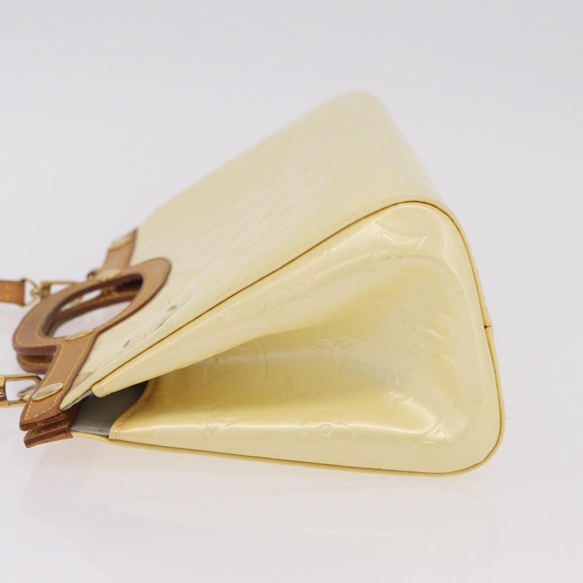 LOUIS VUITTON Monogram Vernis Roxbury Drive Hand Bag Perle M91374 Auth 207535A