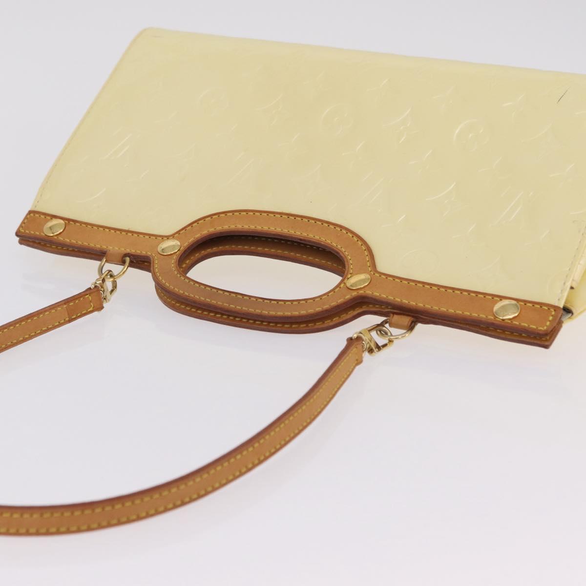 LOUIS VUITTON Monogram Vernis Roxbury Drive Hand Bag Perle M91374 Auth 207535A