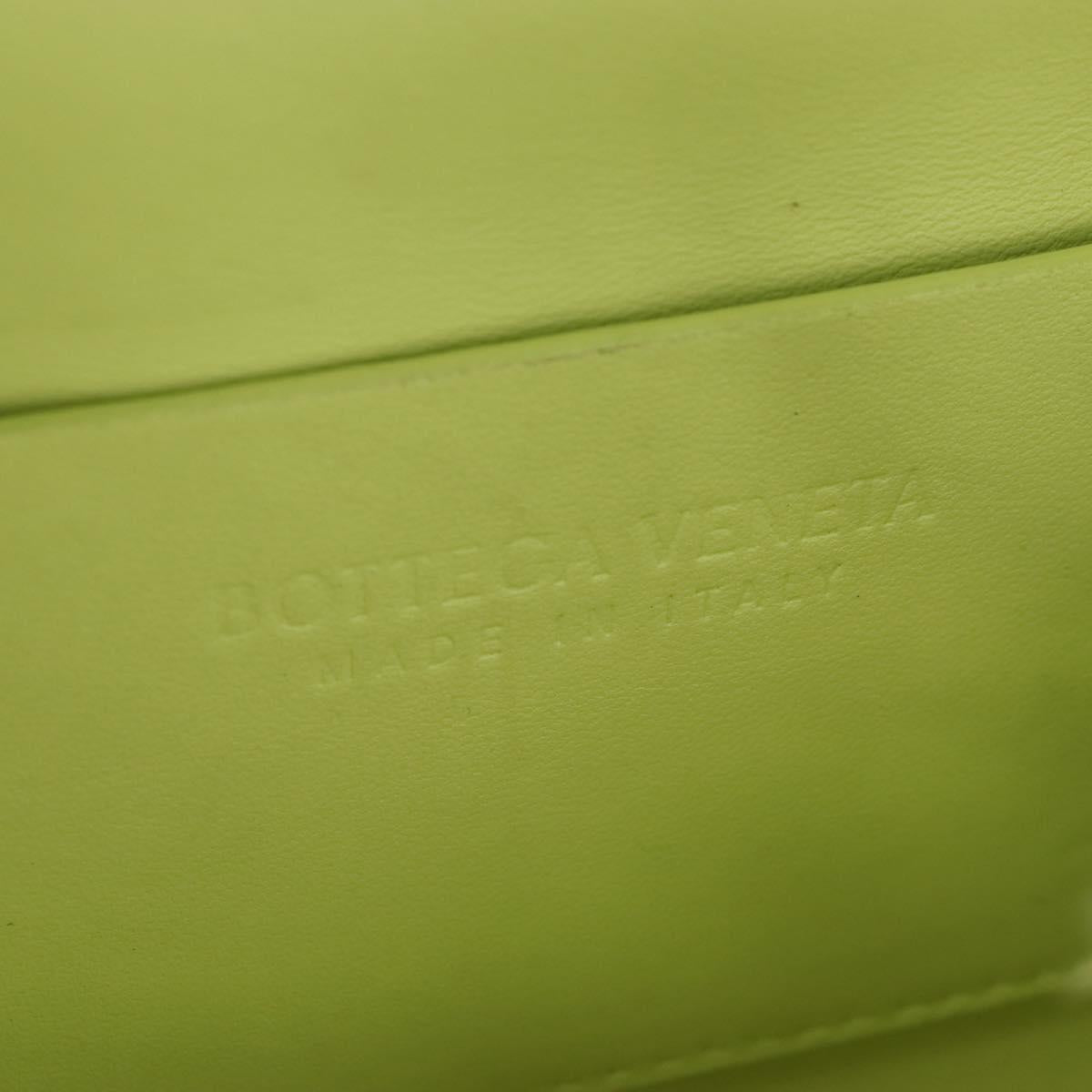 Bottega Veneta Shoulder Bag Leather Light Yellow Silver Auth 207547V
