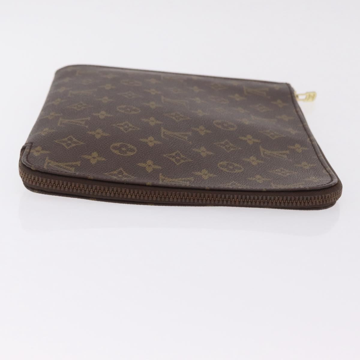 LOUIS VUITTON Monogram Poche Document 30 Clutch Bag M53457 LV Auth 207558A